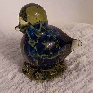 Vtg 1970 Glass Bird Figurine